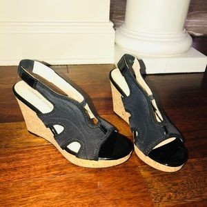 ADRIENNE VITTADINI Neoprene and Cork Wedges
